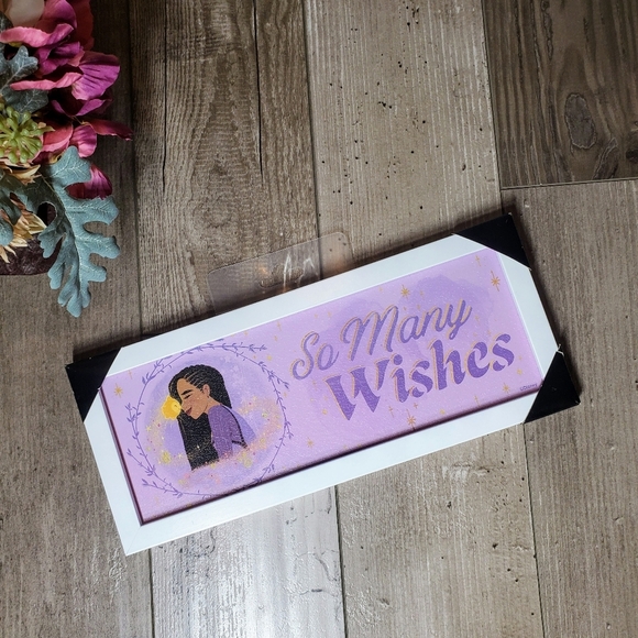 NWT Disney Wish Framed Wall Art with Hanger "So Many Wishes" - Picture 2 of 10